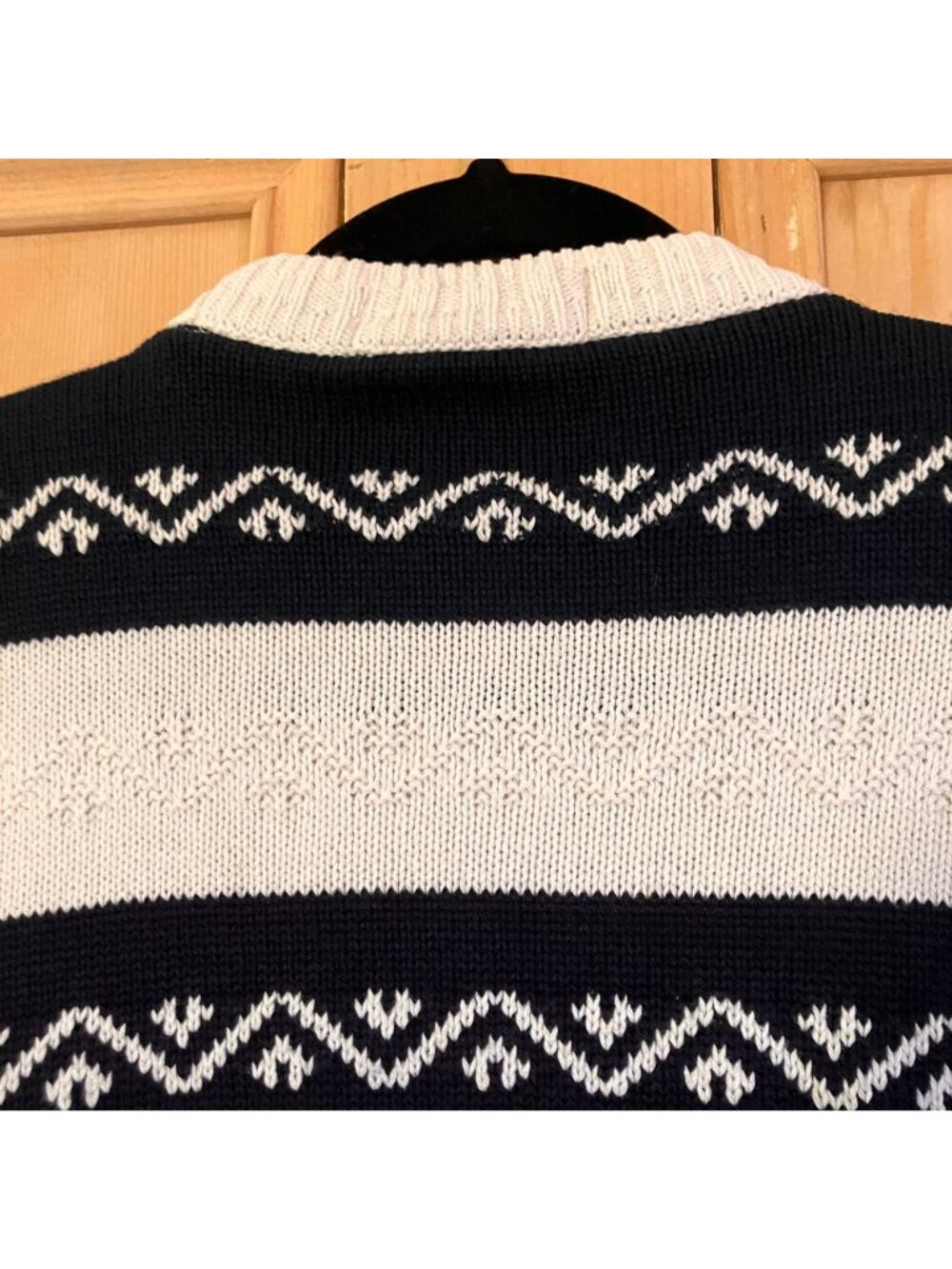 St Michael Womens Vintage 90s Fair Isle UK Made Sweater Size Medium White SP EXC - Picture 11 of 12